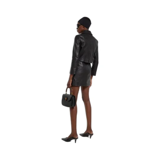 Leather With Aged Effect Jacket