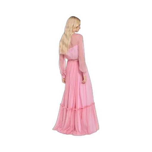 Printed Silk Chiffon Long Skirt