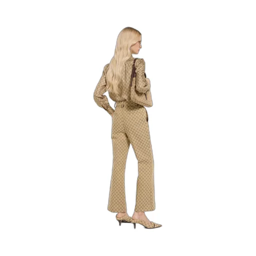 Gg Cotton Canvas Fabric Pants