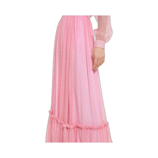 Printed Silk Chiffon Long Skirt