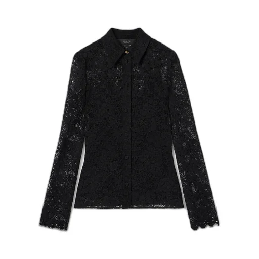 Gg Flower Stretch Lace Shirt