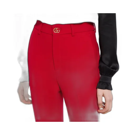 CrÊPe Wool Pants With Double G Button