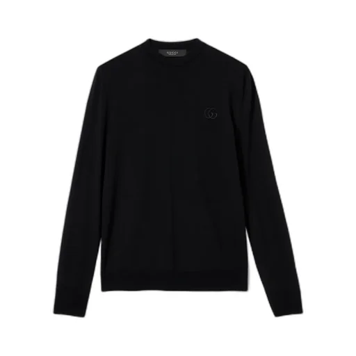 Knit Wool Sweater With Embroidery