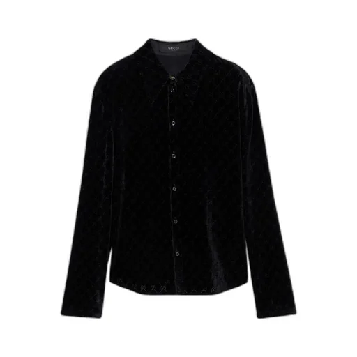 Gg Stretch Devoré Velvet Shirt