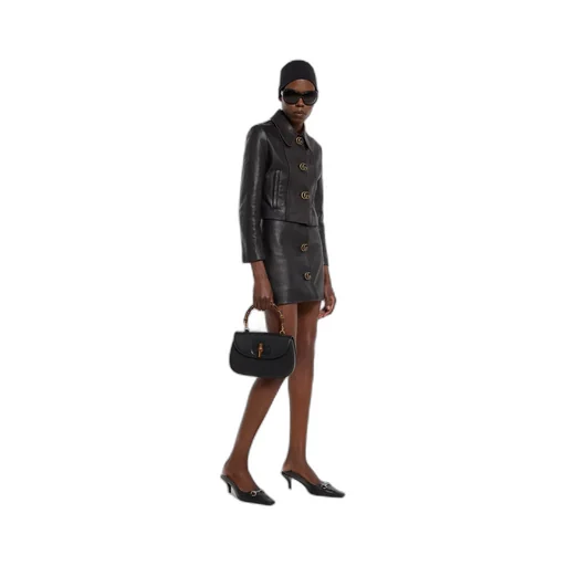 Leather With Aged Effect Jacket