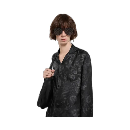 Printed Silk Twill Bowling Shirt
