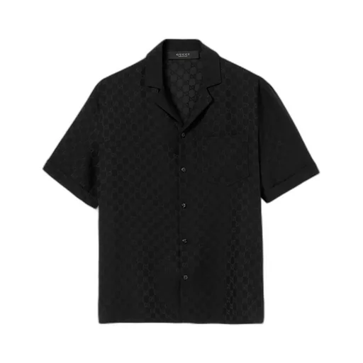 Gg Silk Jacquard Bowling Shirt
