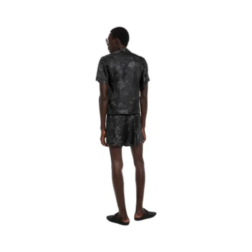 Printed Silk Twill Bowling Shirt