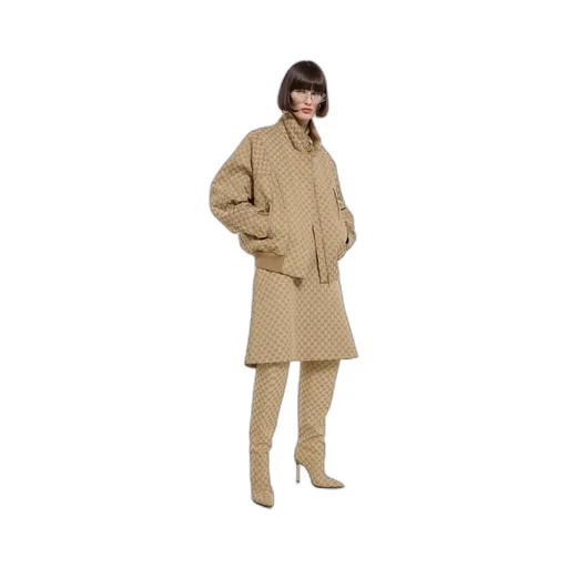 Gg Cotton Canvas Fabric Zip Jacket