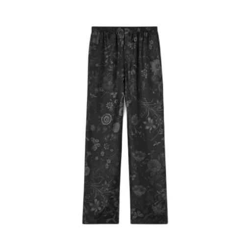 Printed Silk Twill Pants
