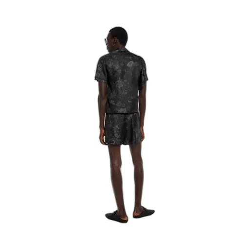 Printed Silk Twill Shorts