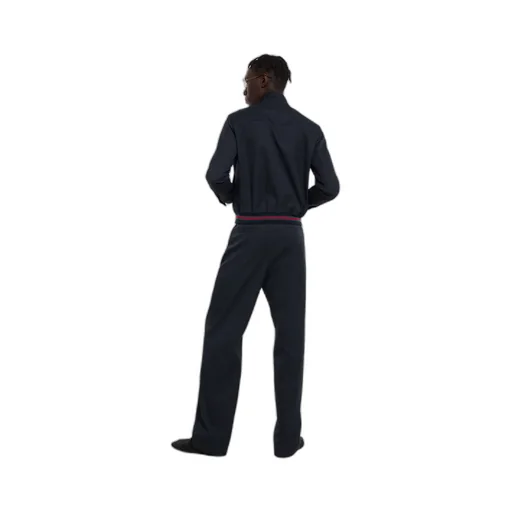 Cotton Twill Zip Jacket With Web