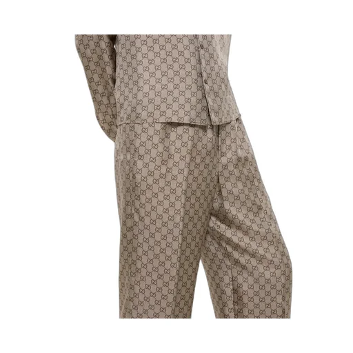 Printed Silk Twill Pants