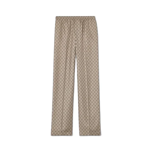 Printed Silk Twill Pants