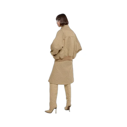 Gg Cotton Canvas Fabric Zip Jacket