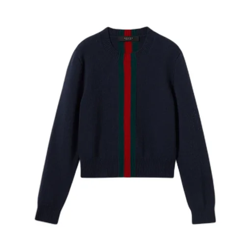 Fine Knit Wool Sweater With Web