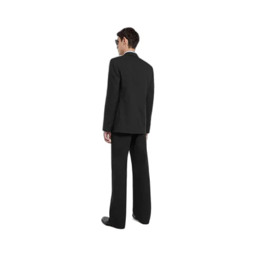 Single-Breasted Gg Wool Jacket