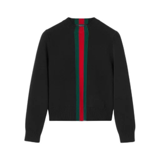 Fine Knit Wool Sweater With Web
