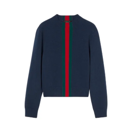Fine Knit Wool Sweater With Web