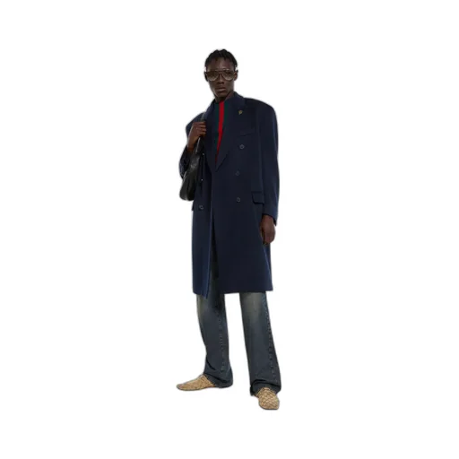 Double-Breasted Light Cashmere Coat
