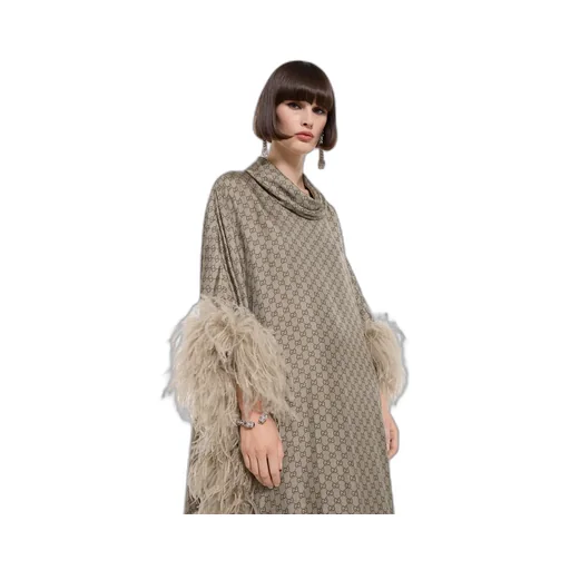 Printed Silk Twill Long Dress
