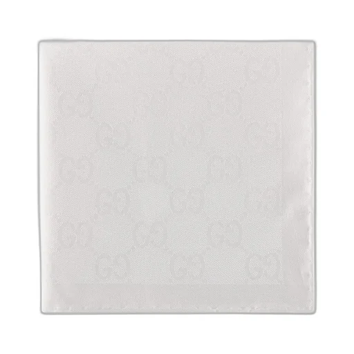 Gg Cotton Silk Pocket Square