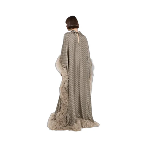 Printed Silk Twill Long Dress