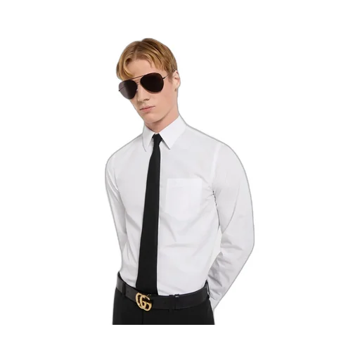 Gg Silk Cotton Tie