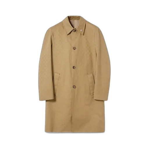 Gg Cotton Gabardine Coat