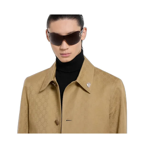 Gg Cotton Gabardine Coat
