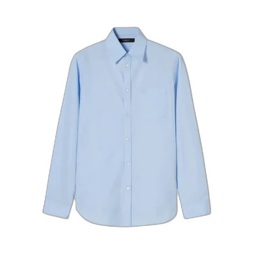 Cotton Poplin Shirt With Embroidery