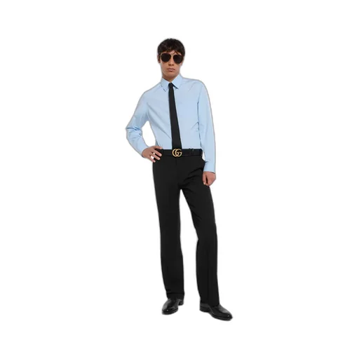 Cotton Poplin Shirt With Embroidery