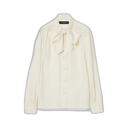 Silk CrÊPe Satin Interlocking G Shirt