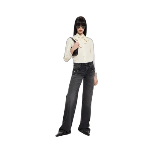 Silk CrÊPe Satin Interlocking G Shirt
