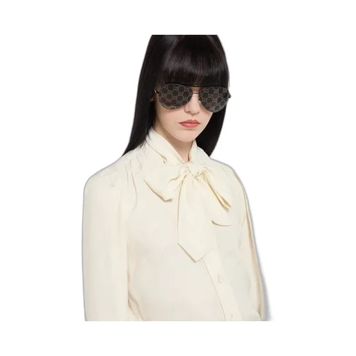 Silk CrÊPe Satin Interlocking G Shirt