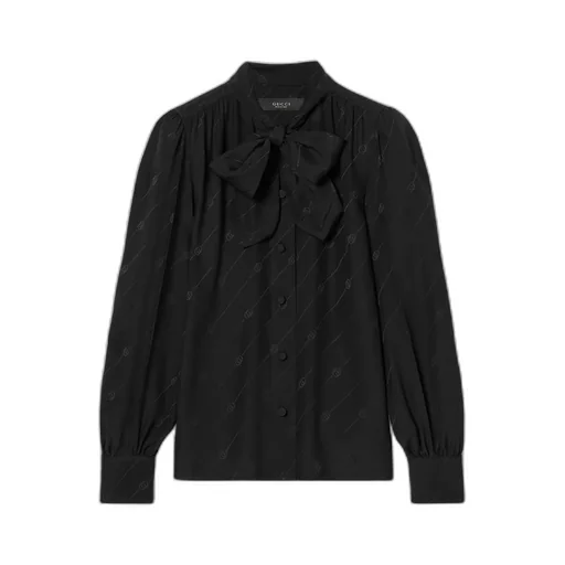 Silk CrÊPe Satin Interlocking G Shirt