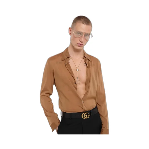 Silk Stretch Chiffon Shirt