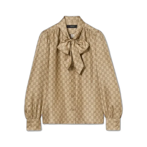Printed Silk Twill Shirt