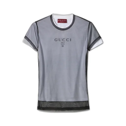 Double Layered Jersey T-Shirt With Print