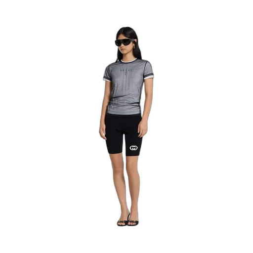 Double Layered Jersey T-Shirt With Print