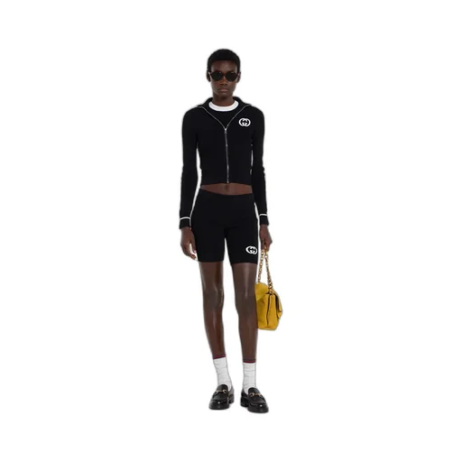 Ribbed Shorts With Intarsia