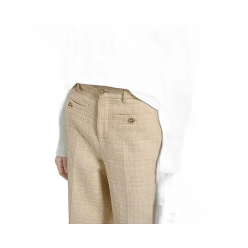 Check Cotton Tweed Trousers