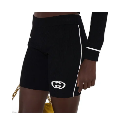 Ribbed Shorts With Intarsia