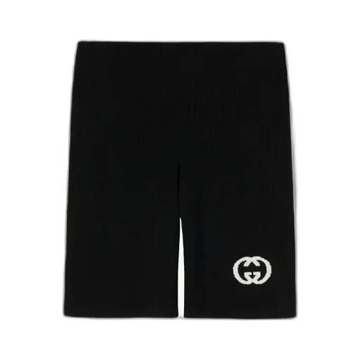 Ribbed Shorts With Intarsia