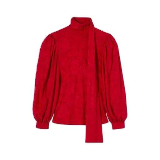 Silk Twill Jacquard Shirt