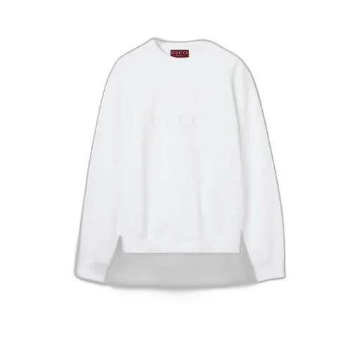 Cotton Jersey Sweatshirt With Embroidery