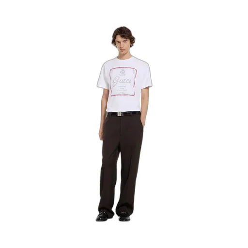 Cotton Jersey T-Shirt With Print