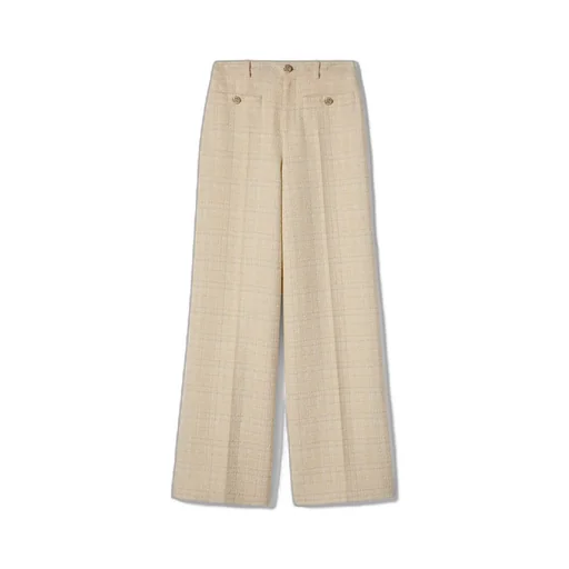 Check Cotton Tweed Trousers