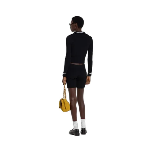 Ribbed Zip Jacket With Intarsia