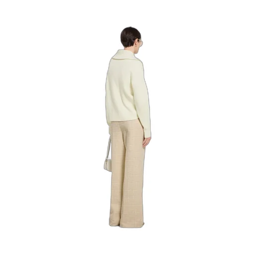 Check Cotton Tweed Trousers